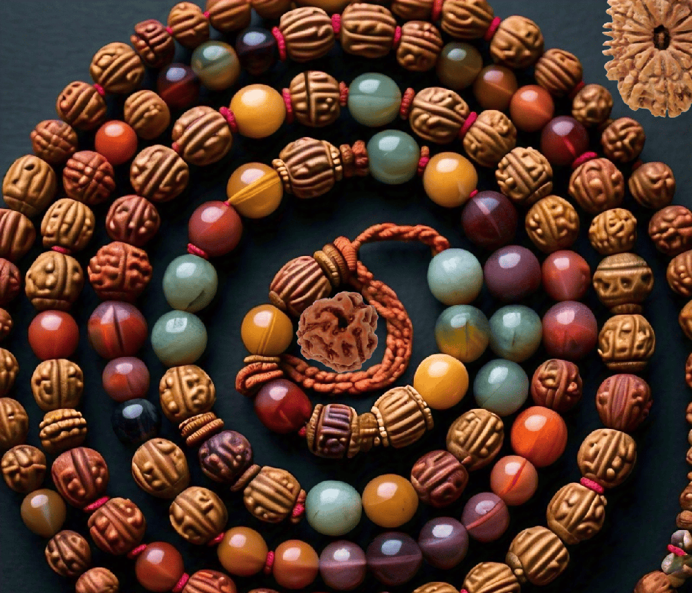 Rudraksha Beads Unlocking Ancient Power, with colors